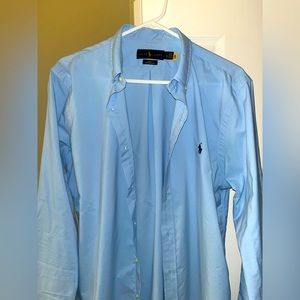 Men’s large slim fit button up performance dress shirt